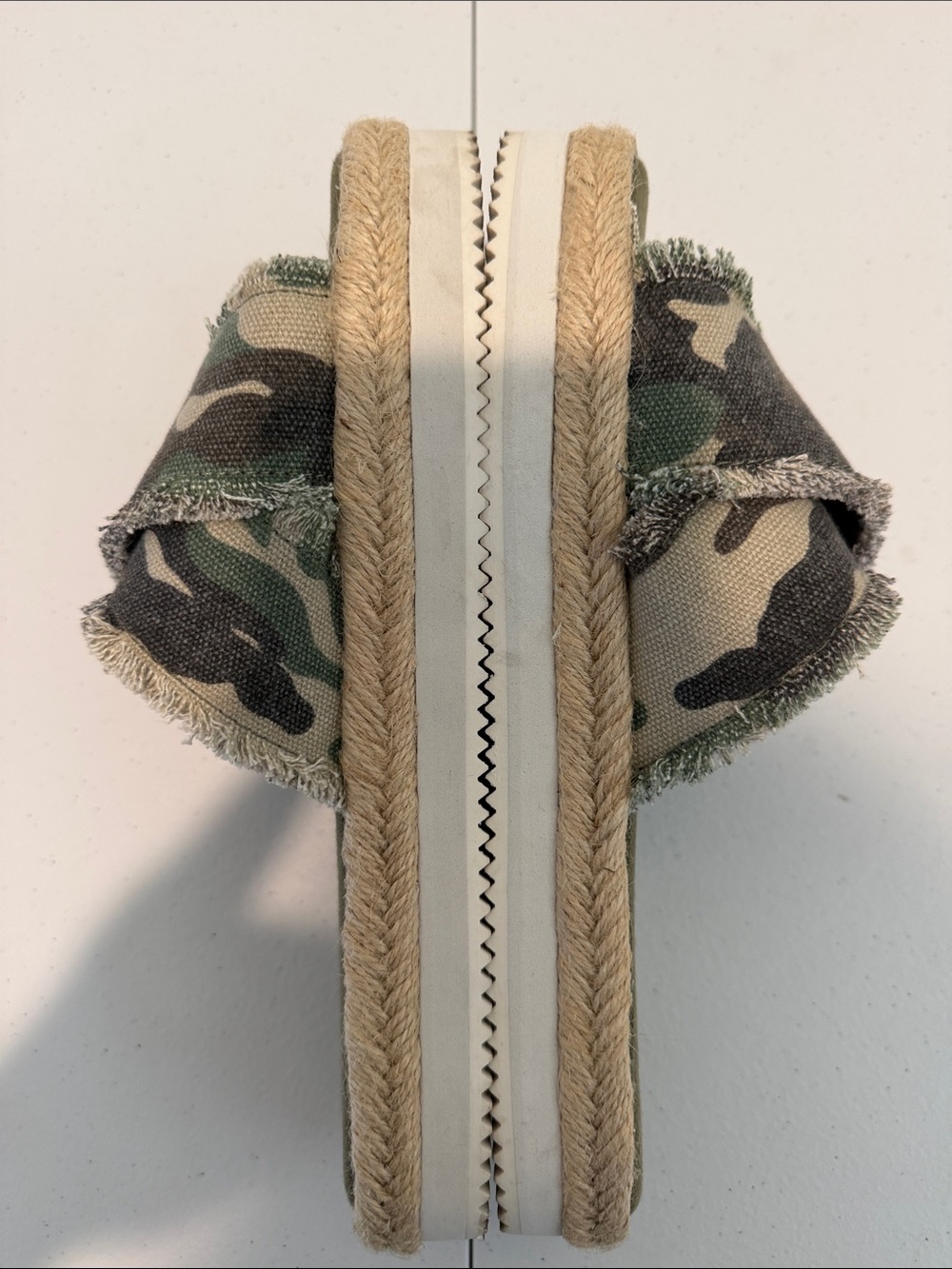 NAHLO Kamala Camo Print Yoga Mat Platform Espadrilles Slides size 7 - Picture 6 of 11